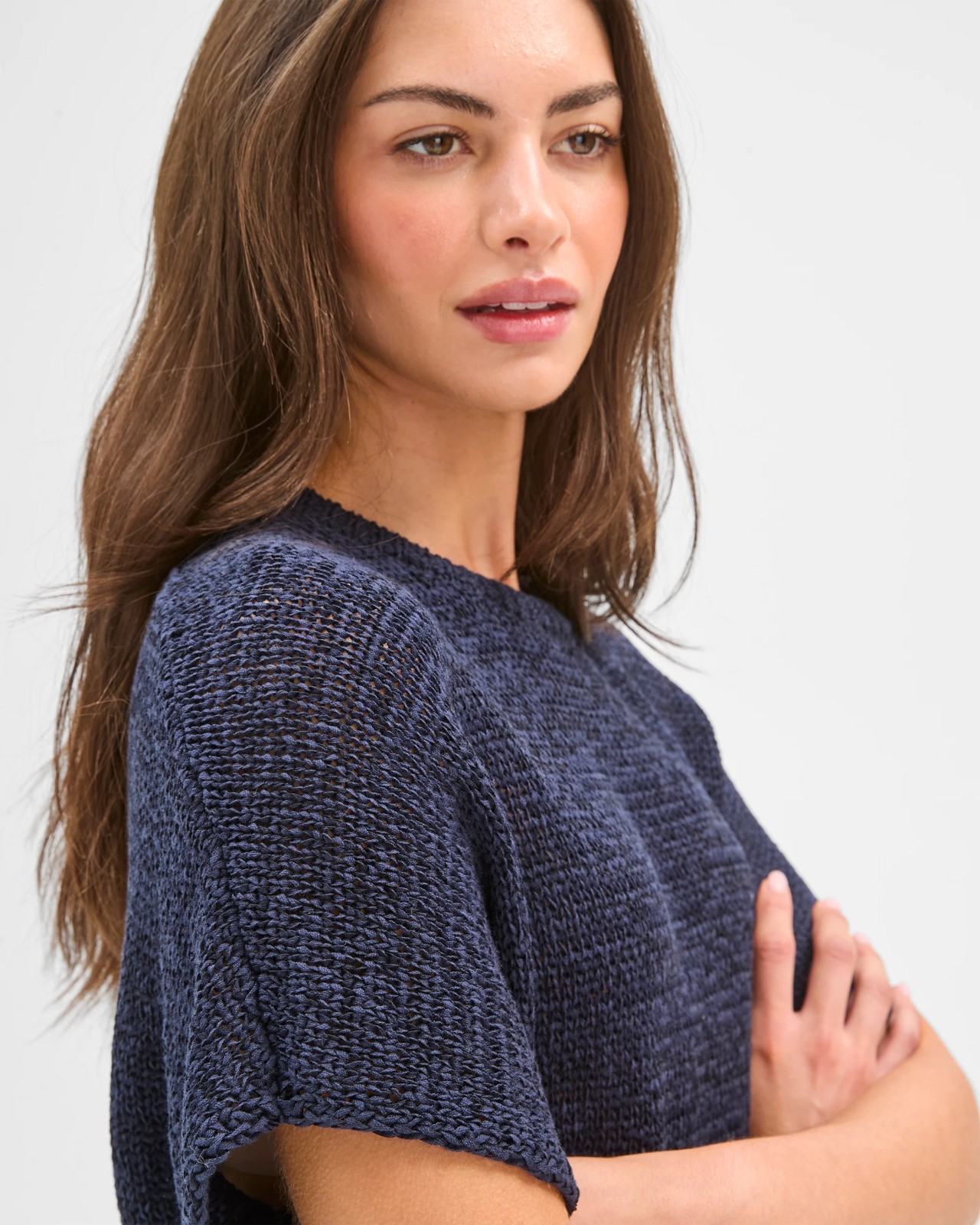 Petites Australian Cotton Blend Tape Yarn Knit T-Shirt 5 of 6