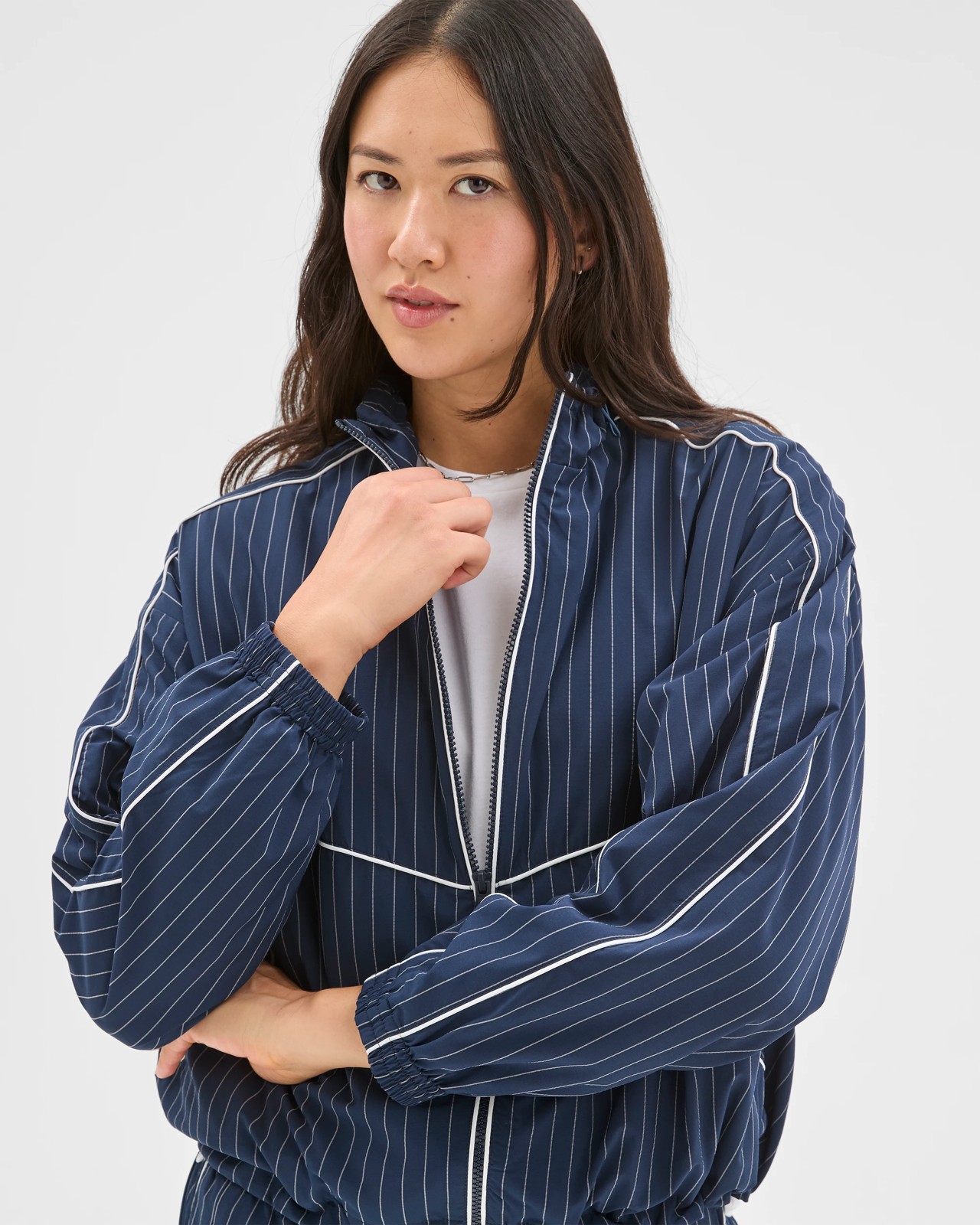 Active Motion Stripe Zip Through Jacket 4 of 5