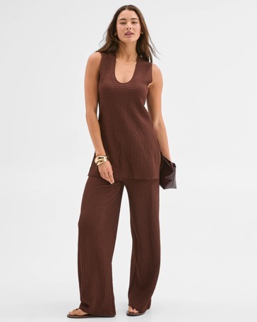 Lily Loves U-Neck Textured Tunic Top