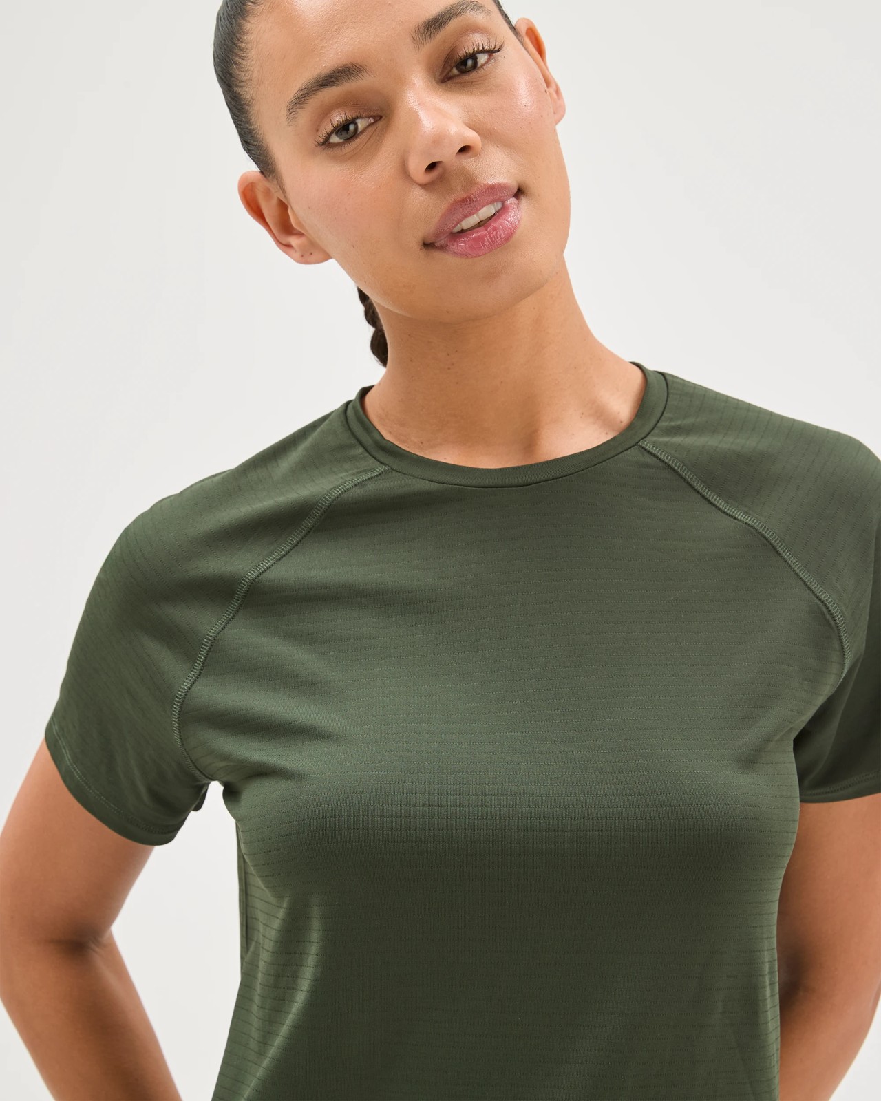 Active Performance Running Crew Neck T-Shirt - Dark Olive 4 of 6