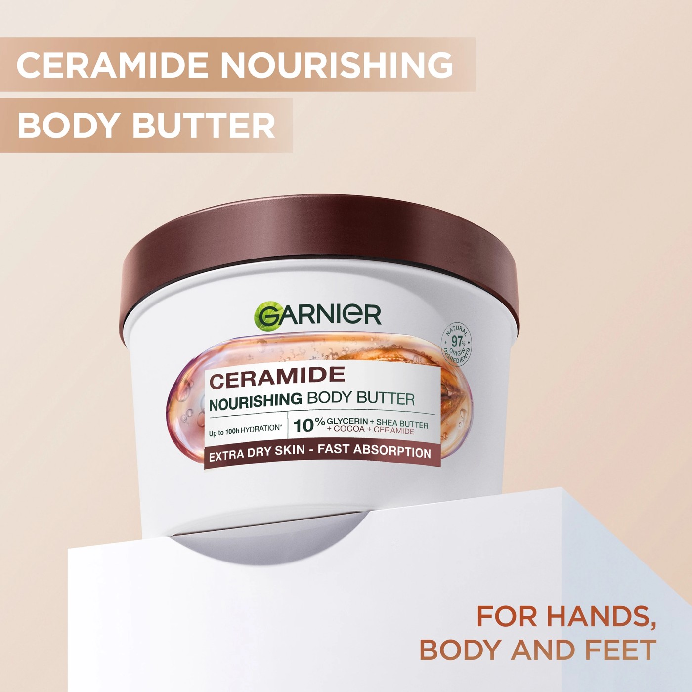 Garnier Body Superfood 48H Repairing Butter Cream - Cocoa and Ceramide 2 of 6
