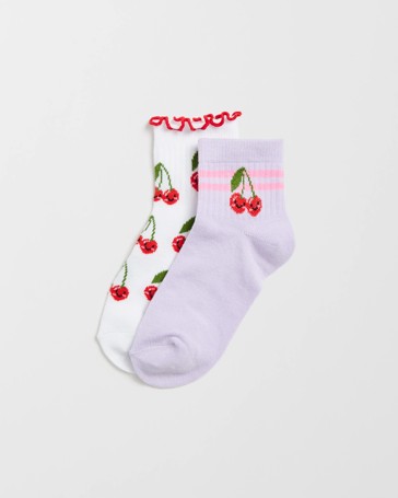 Maxx 2 Pack Kids Casual Quarter Crew Socks
