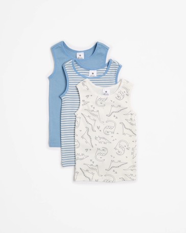 Baby Organic Cotton Vests 3 Pack