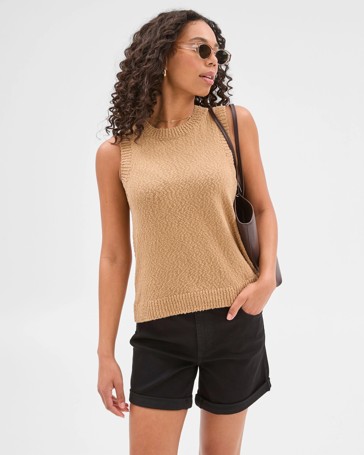 Roll Cuff Denim Shorts