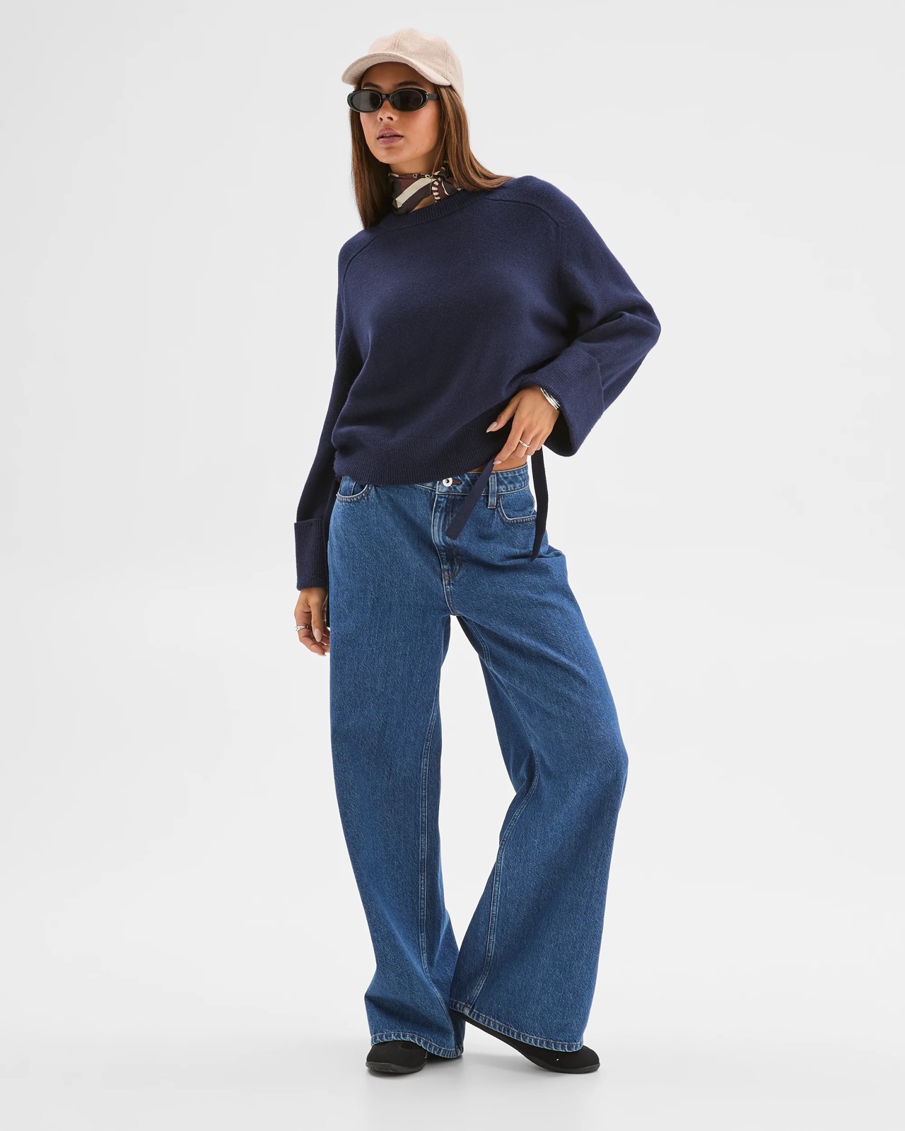 Lily Loves Gathered Detail Jumper - Ink Blue 2 of 5