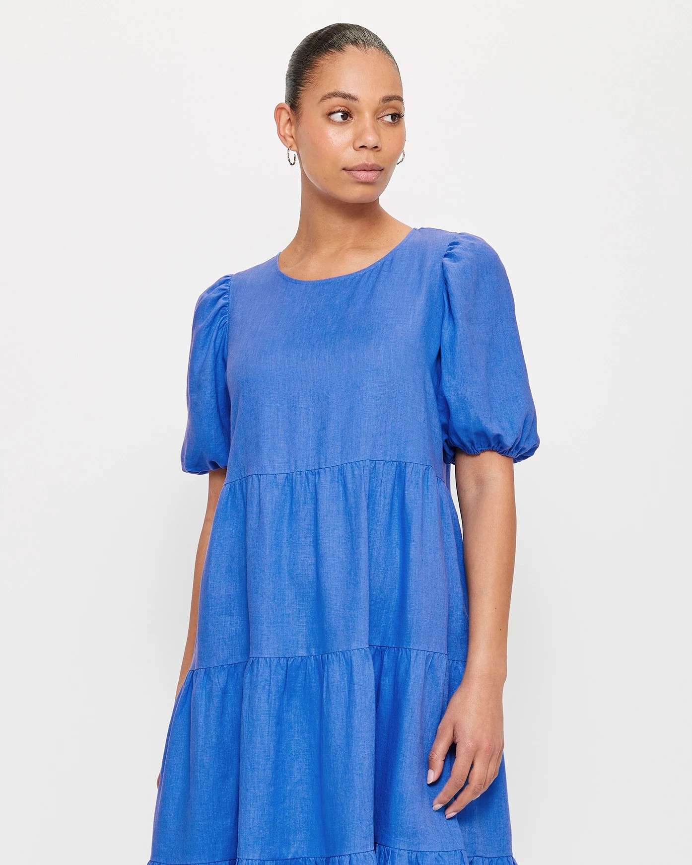 European Linen Tiered Midi Dress | Target Australia