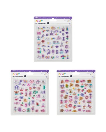 Anko 3D Sticker Sheet - Assorted