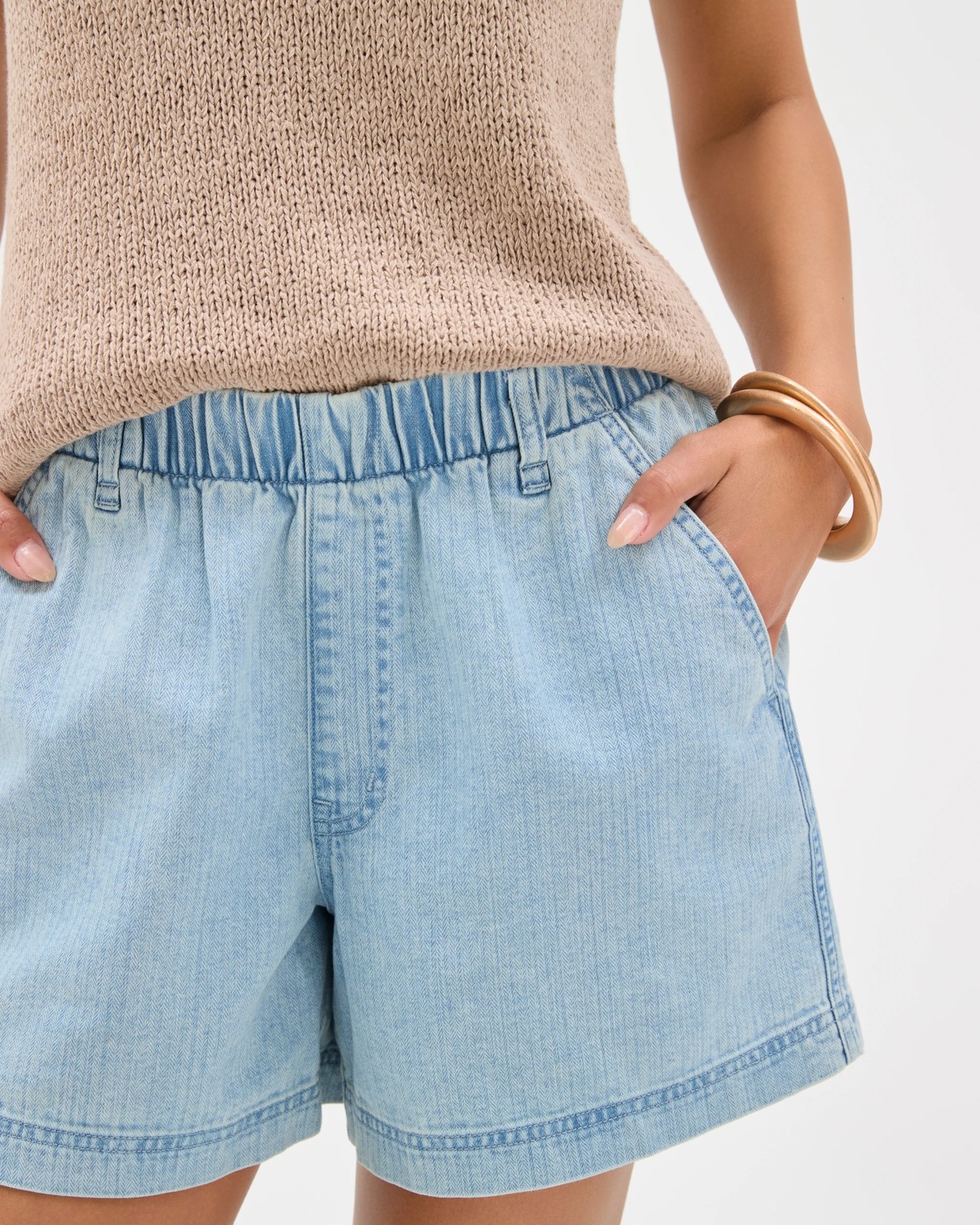 Pull On Relaxed Denim Shorts 5 of 6