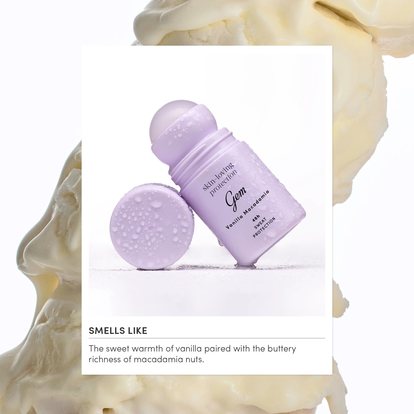 Gem Skin Loving Roll On Deodorant 50ml - Vanilla & Macadamia 3 of 5