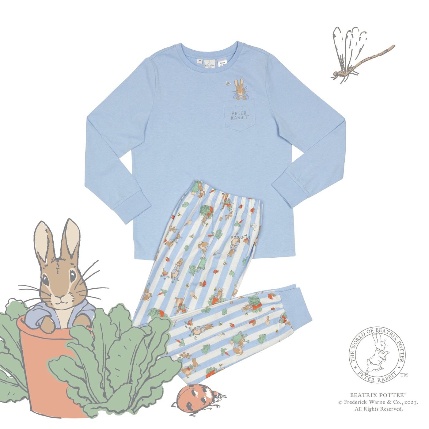 Kids Family Matching Peter Rabbit Cotton Pyjama Set Target Australia