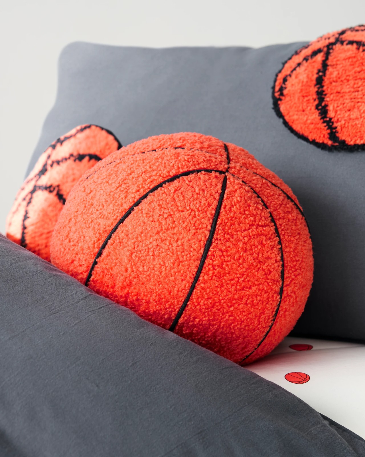 Bronny Textured Cotton Basketball Quilt Cover Set 6 of 6