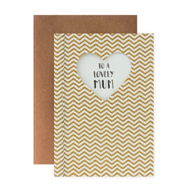 Connections from Hallmark Birthday Card for Mum - Gold Glitter Chevron