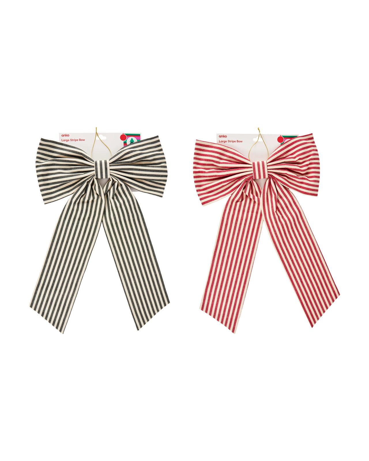 Anko Large Stripe Bow - Assorted 4 of 4