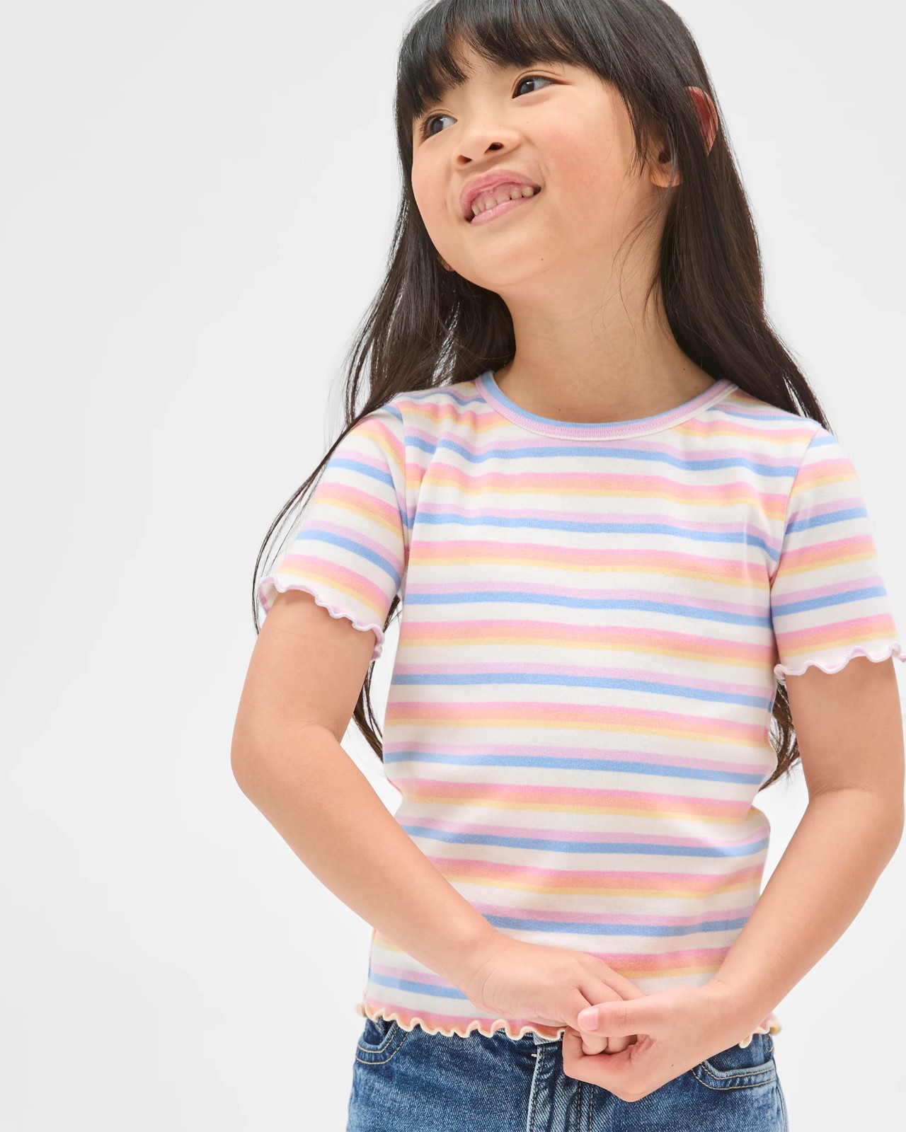 Australian Cotton Essential T-Shirt - Multi Stripe 2 of 6
