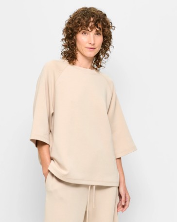 Australian Cotton Blend Oversized Interlock T-Shirt