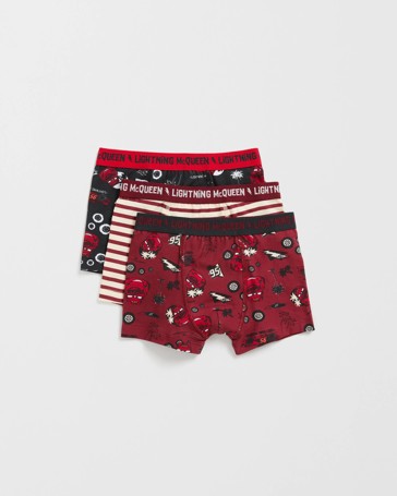 Disney Pixar Cars Australian Cotton 3 Pack Younger Boys Trunks