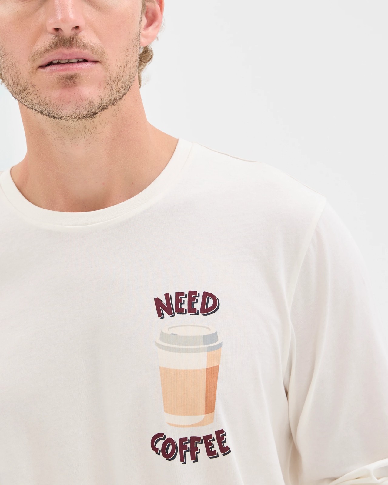 Maxx Australian Cotton Long Sleeve Sleep Top - Need Coffee 6 of 6