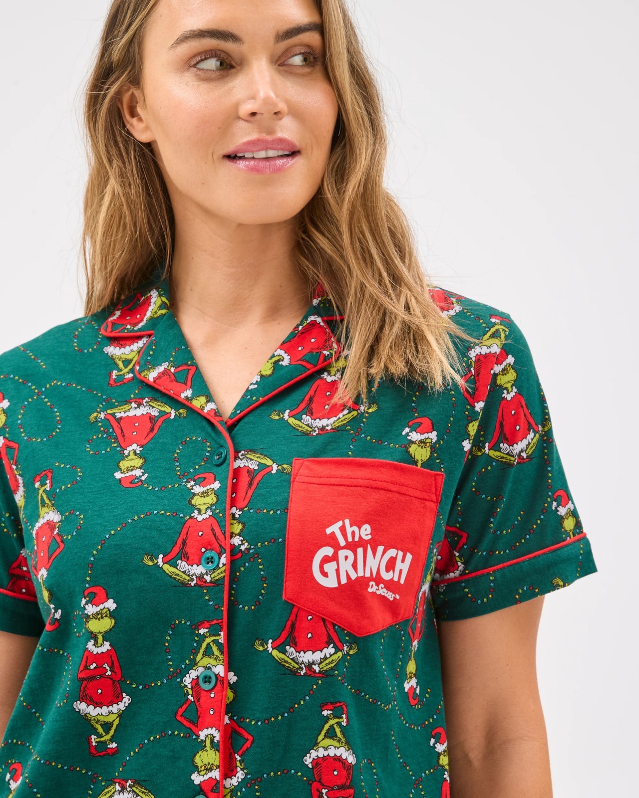 Family Matching Christmas Australian Cotton Womens Pyjama Set - Grinch 4 of 6