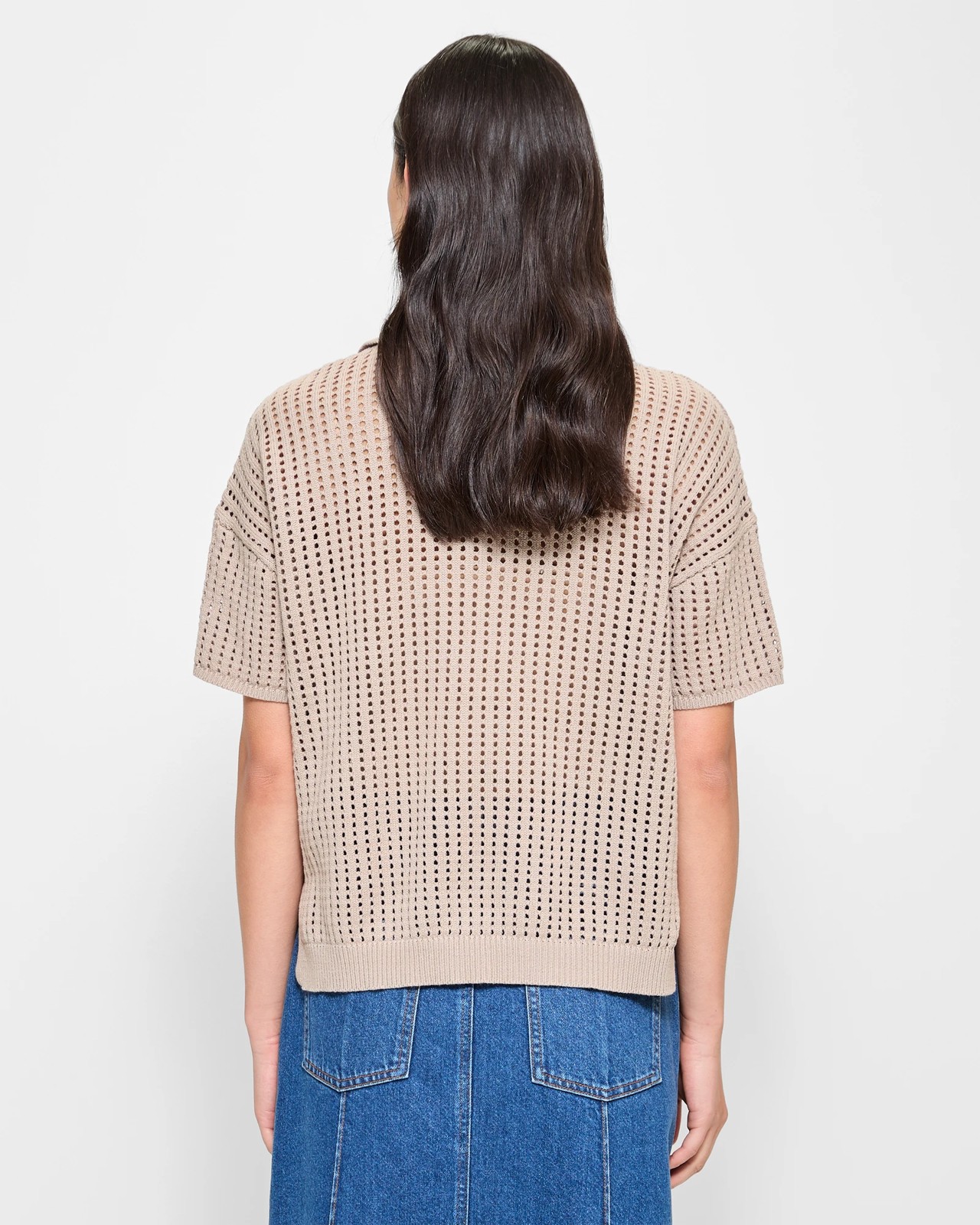 Australian Cotton Blend Knit Polo Top 4 of 5