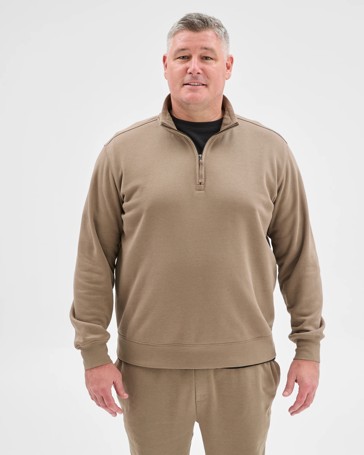 Plus Size Australian Cotton Blend 1/2 Zip Jumper