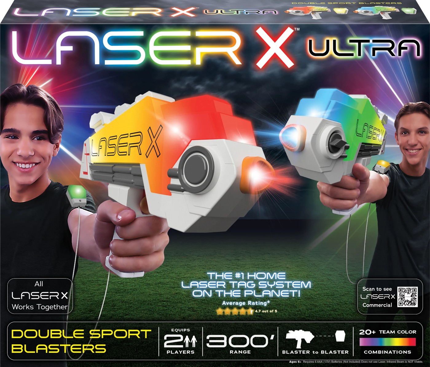 LASER X Evolution Double Blaster Set for 2 Players - Laser Gun