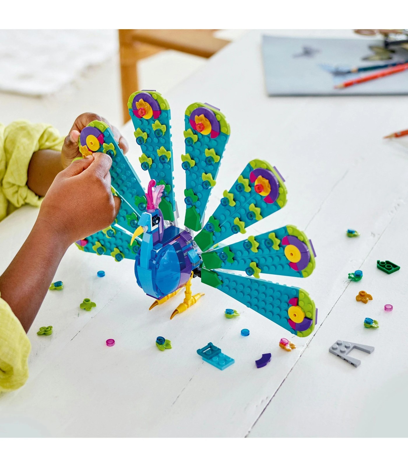 LEGO Creator 3 in 1 Exotic Peacock Toy, Transforms from Peacock to