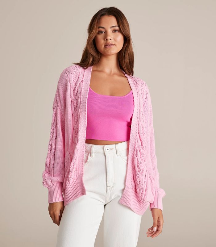 All I Could Ask For Multicolored Oversized Cardigan – Pink Lily