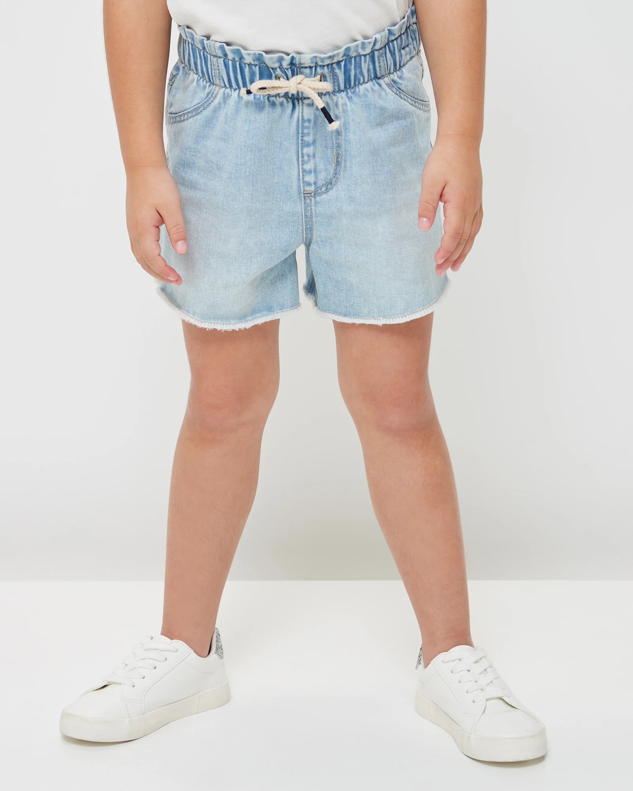 Pull on cheap denim shorts