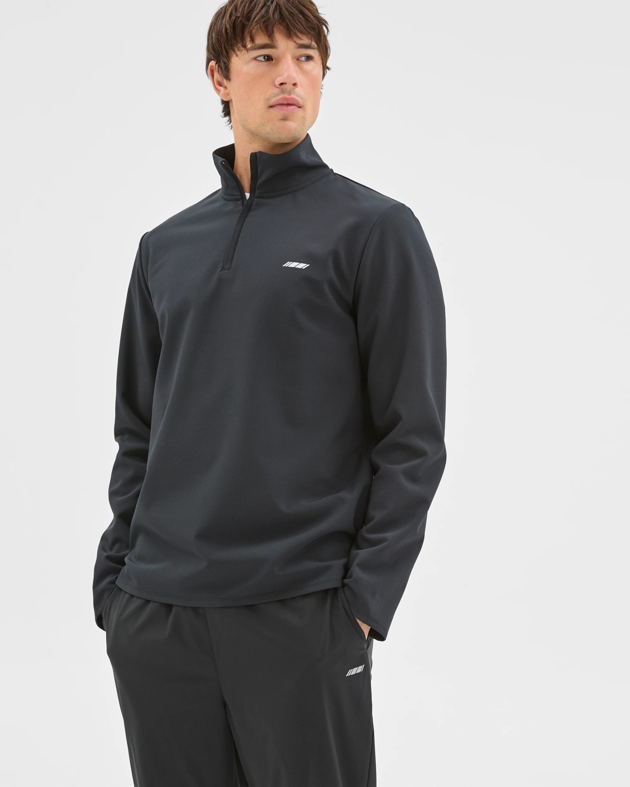Active Bonded Quarter Zip Jumper - Black 4 of 5