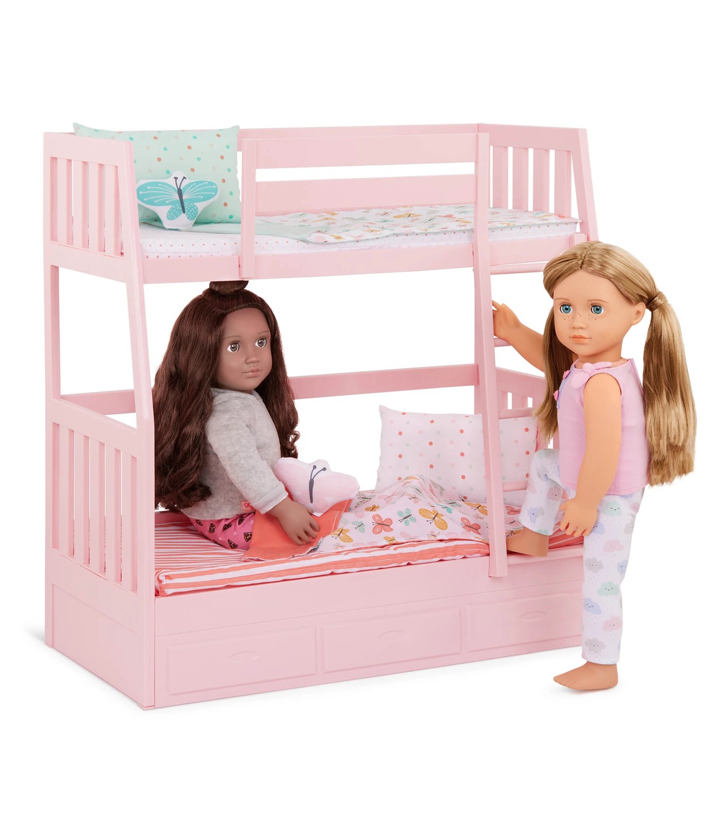 Our Generation Dreams for Two 18-inch Doll Butterfly-Themed Bunk Bed ...