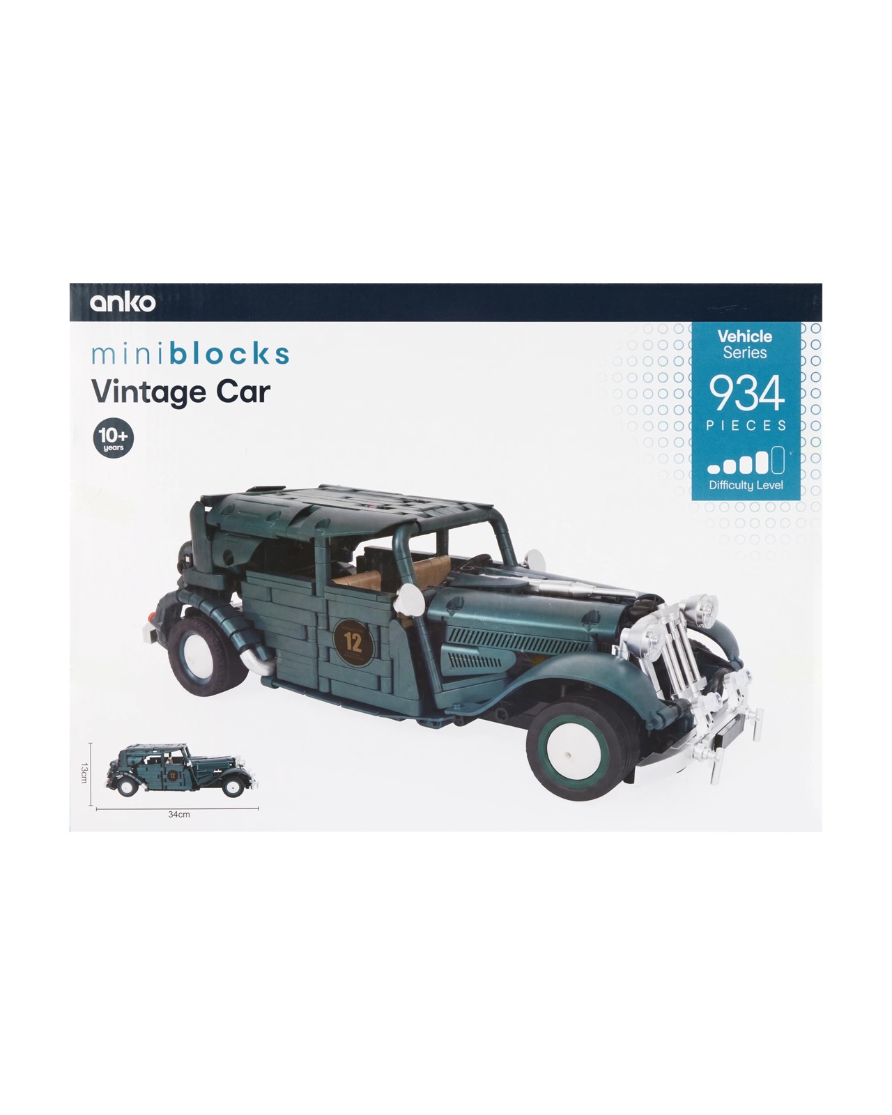 934 Piece Mini Blocks Vehicle Series: Vintage Car Playset 4 of 4