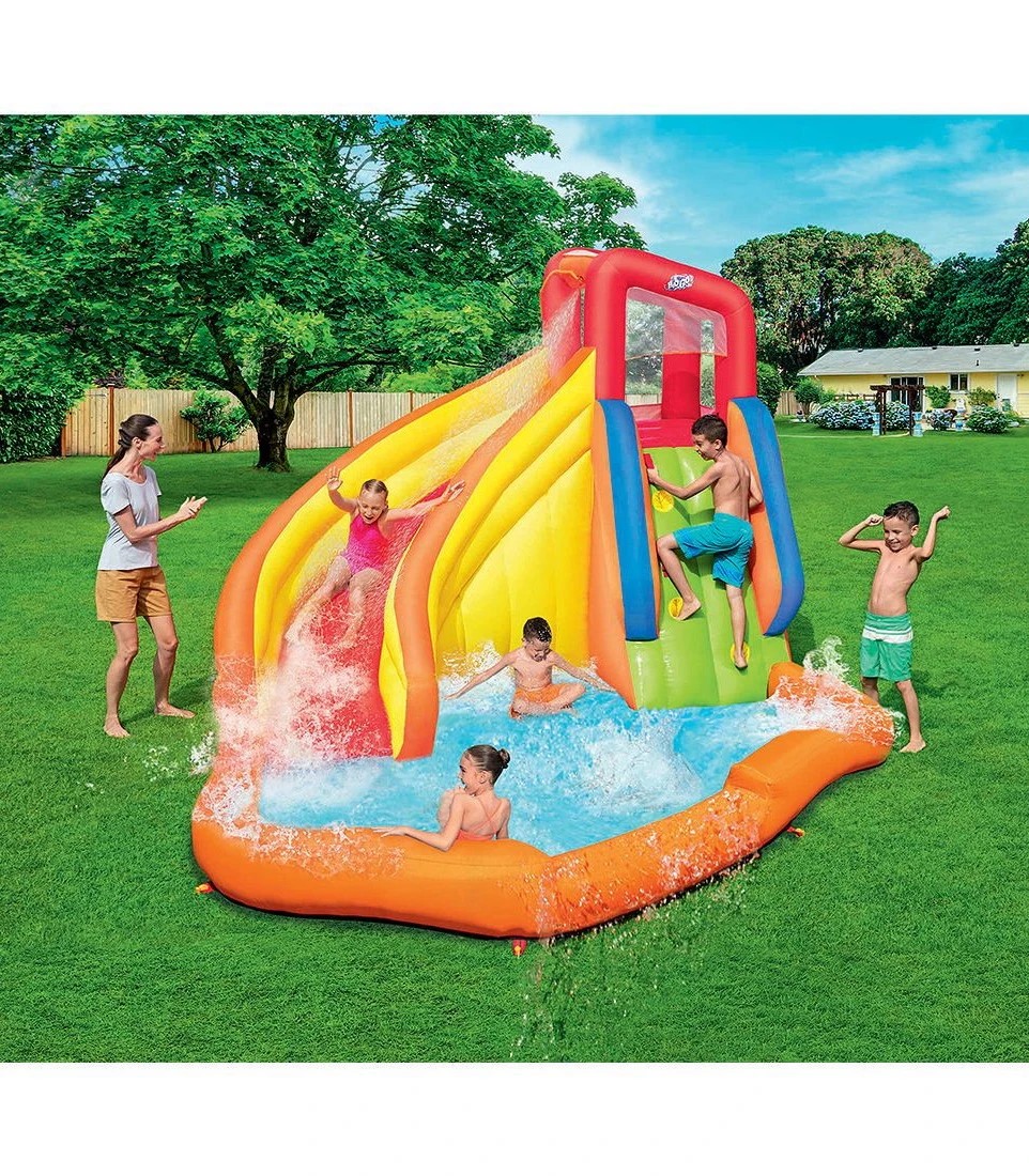 Inflatable pool store slide target