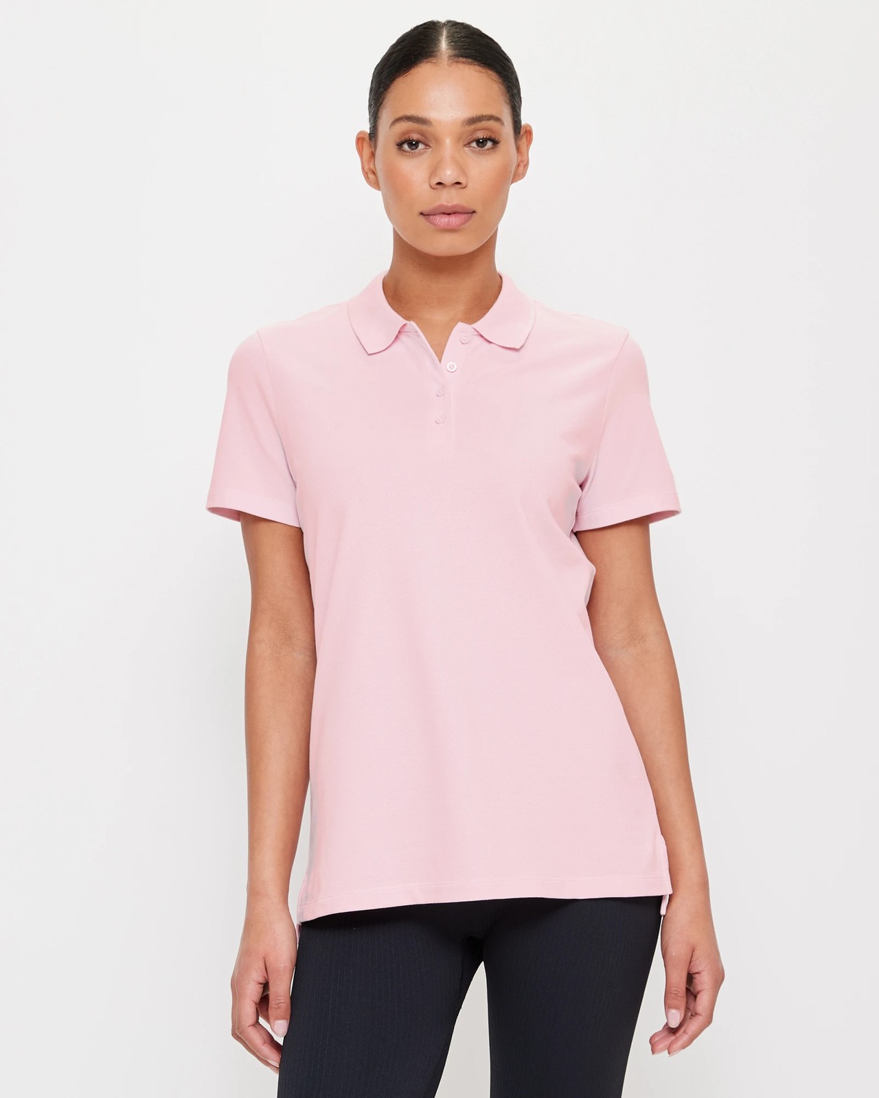 Pink polo t hot sale shirt women's