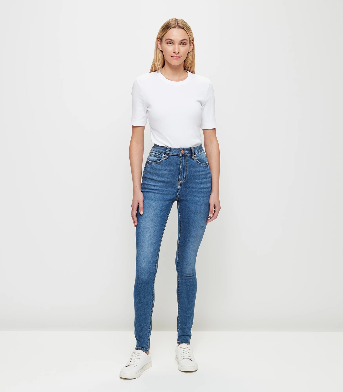 Sophie Skinny High Rise Full Length Denim Jeans - Mid Wash | Target ...
