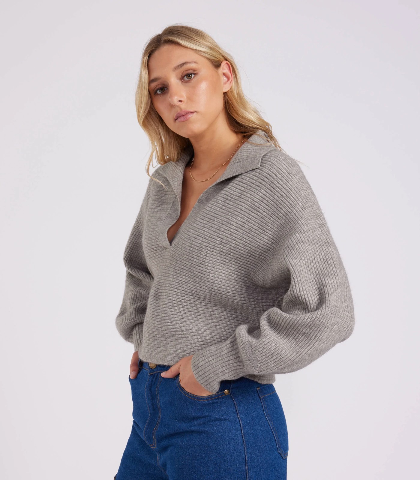 V-Neck Slouchy Knit Jumper - Mossimo 3 of 6