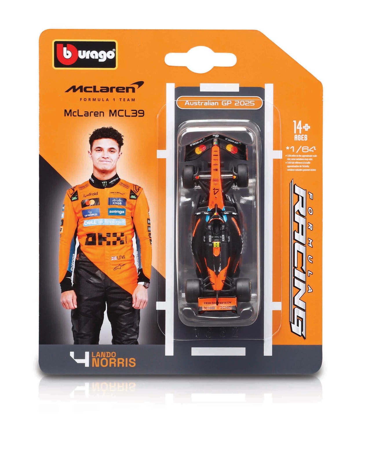 Die Cast 1:64 Formula 1 Car - Assorted 4 of 6