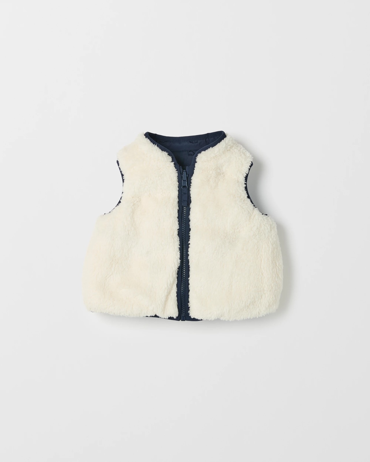 Baby Reversible Sherpa Puffer Vest 3 of 3