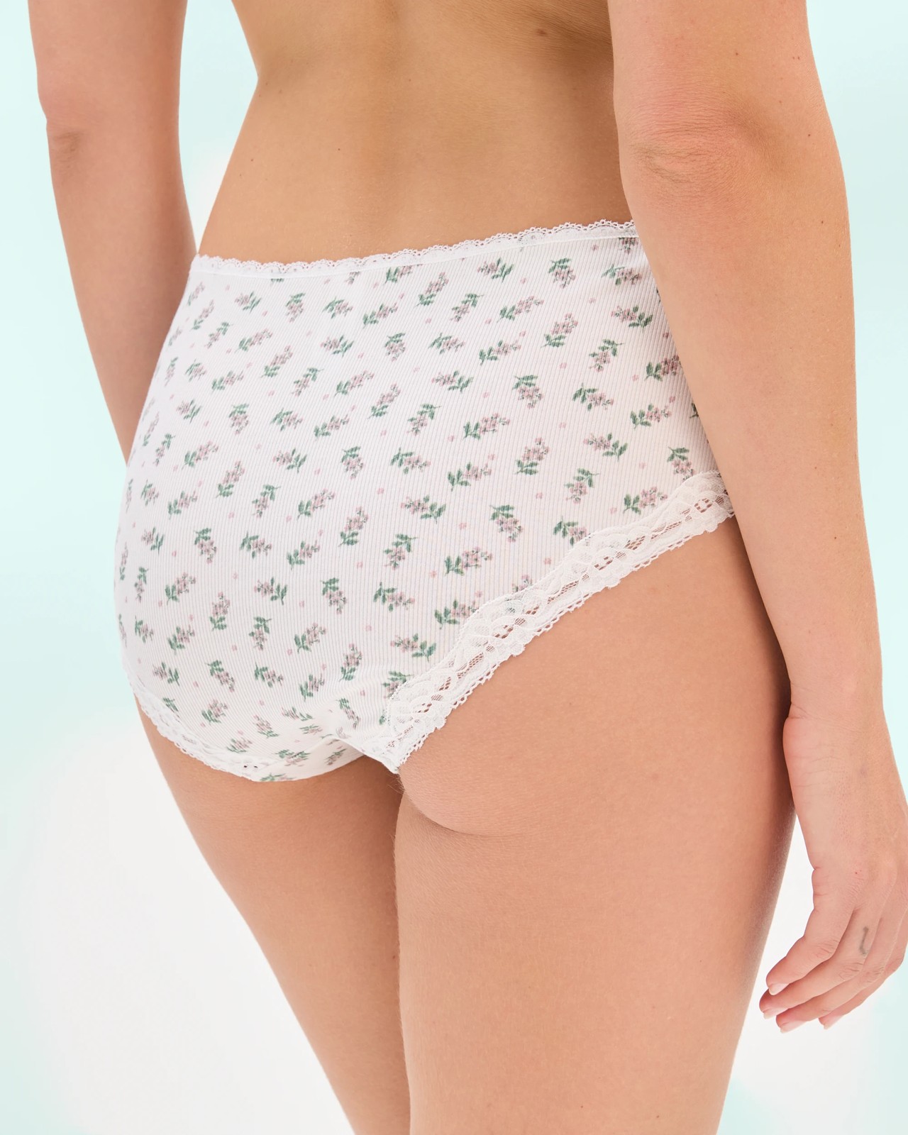 Lily Loves Australian Cotton Blend Boyleg Briefs - Magenta Purple/Soft Rose/Ditsy Floral 4 of 4