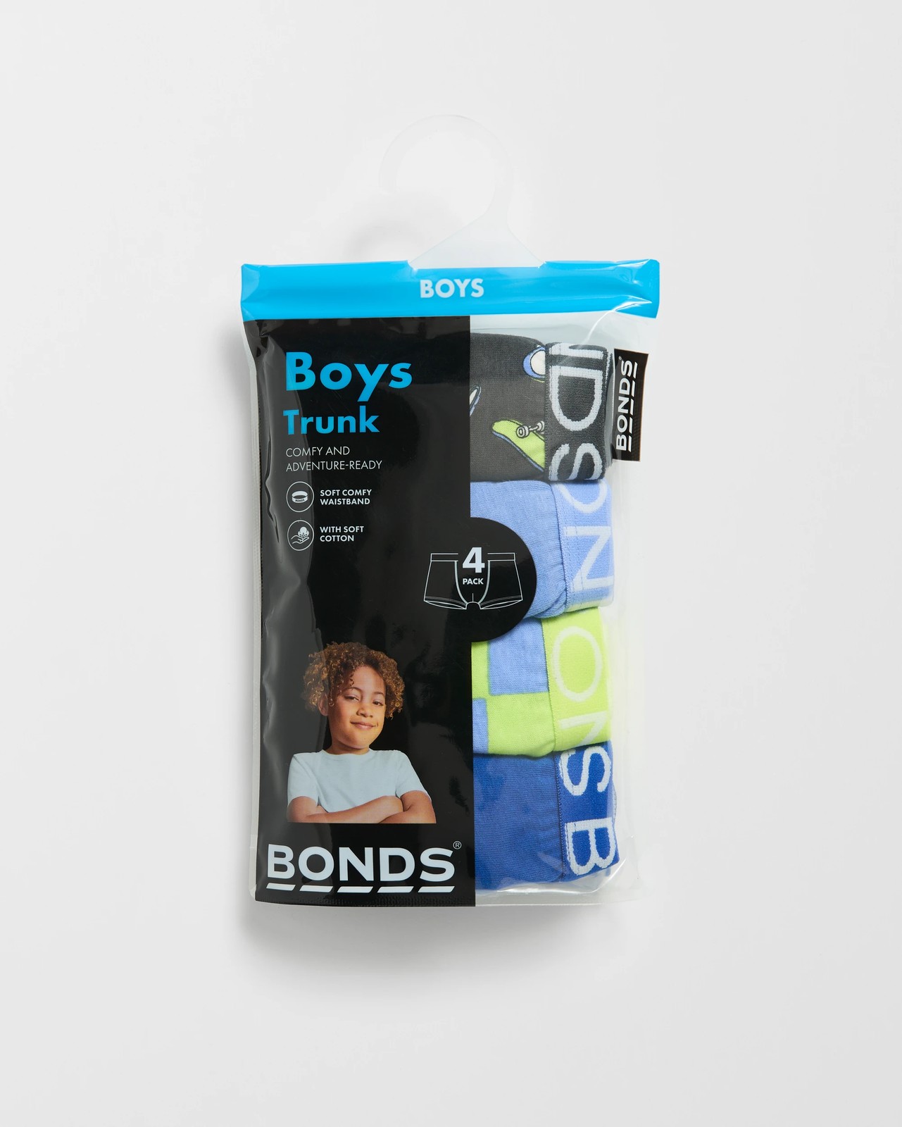 Bonds Cotton 4 Pack Boys Trunks - Multi Kickslip Kicks 6 of 6