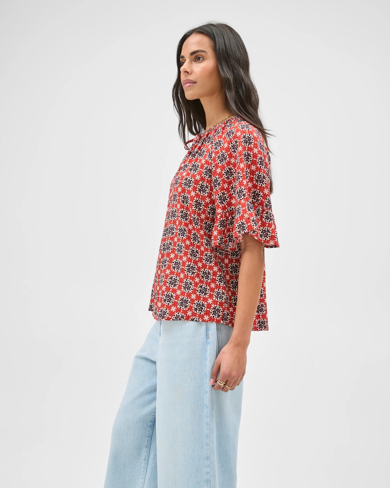Short Frill Sleeve Blouse 4 of 6