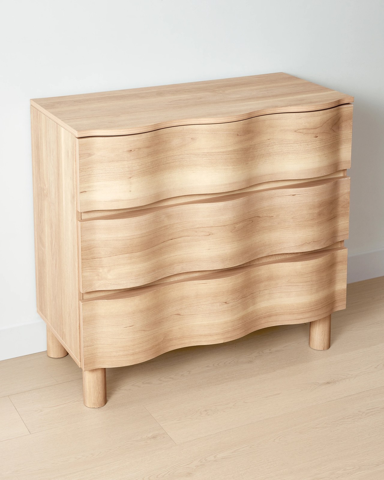 Anko Ripple 3 Drawer Chest - Light Oak 2 of 5