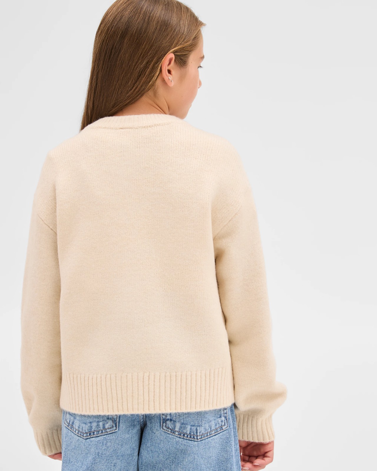 Button Through Boxy Knit Cardigan - Cream 4 of 5