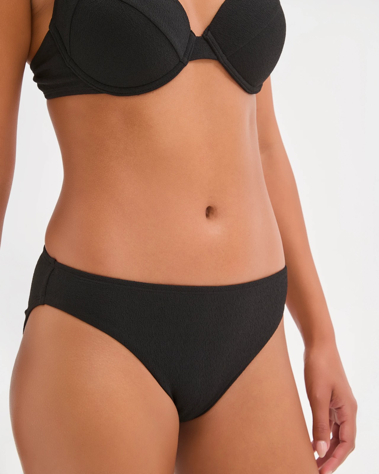 Resort Low Rise Soft Textured Swim Bikini Bottoms 3 of 5
