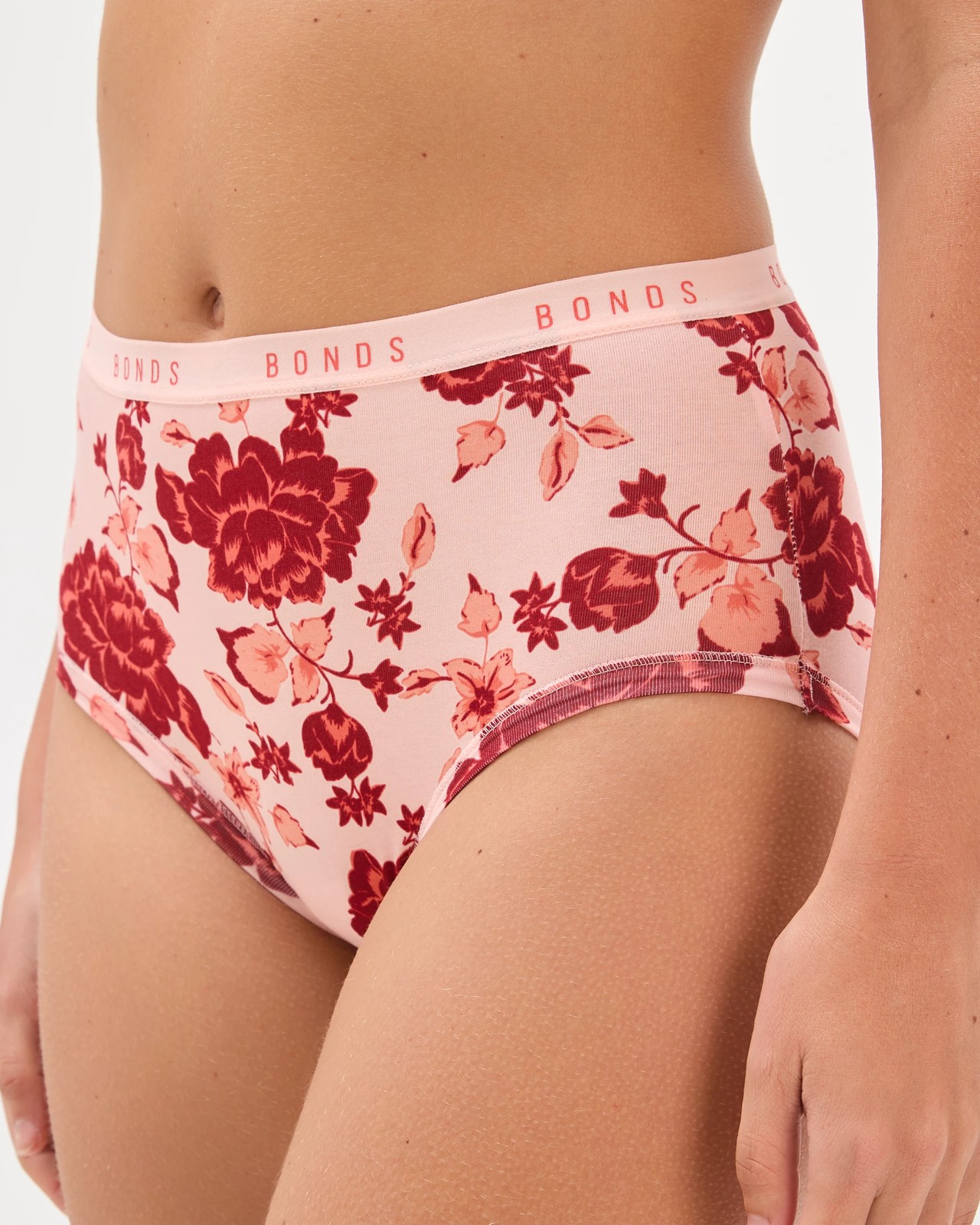 Bonds 3 Pack Cottontails Full Briefs  - Pink Heirloom Floral 2 of 3