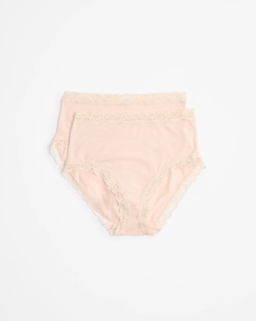 2 Pack Modal and Lace Full Briefs