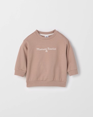 Baby Organic Cotton Long Sleeve Fleece Sweat Top