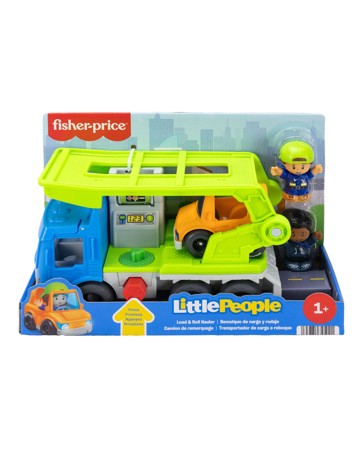 Fisher-Price Little People Load & Roll Hauler Car Carrier Toddler Playset