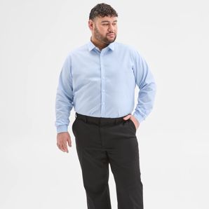 Plus Size Gingham Business Shirt