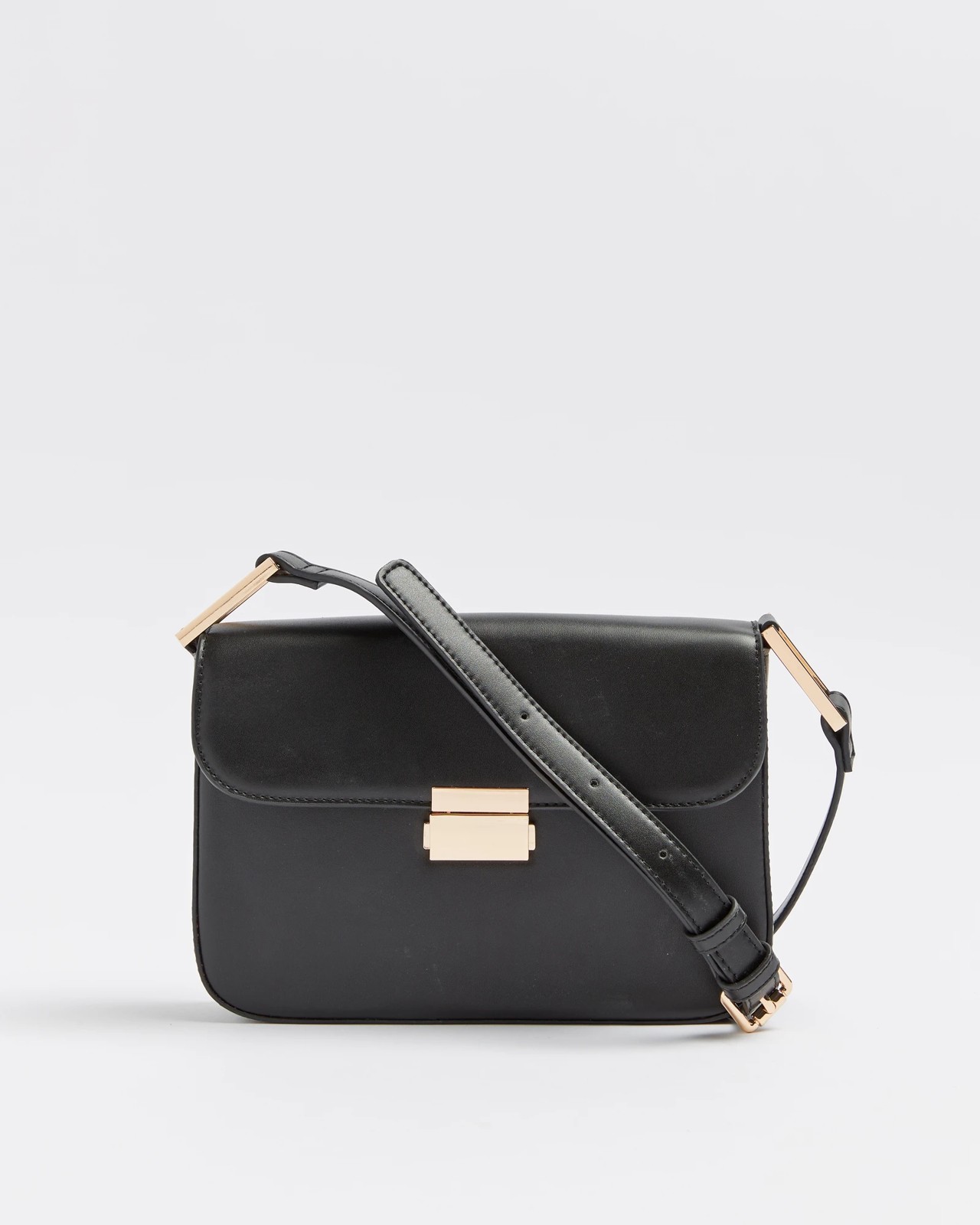 Black structured crossbody bag new arrivals