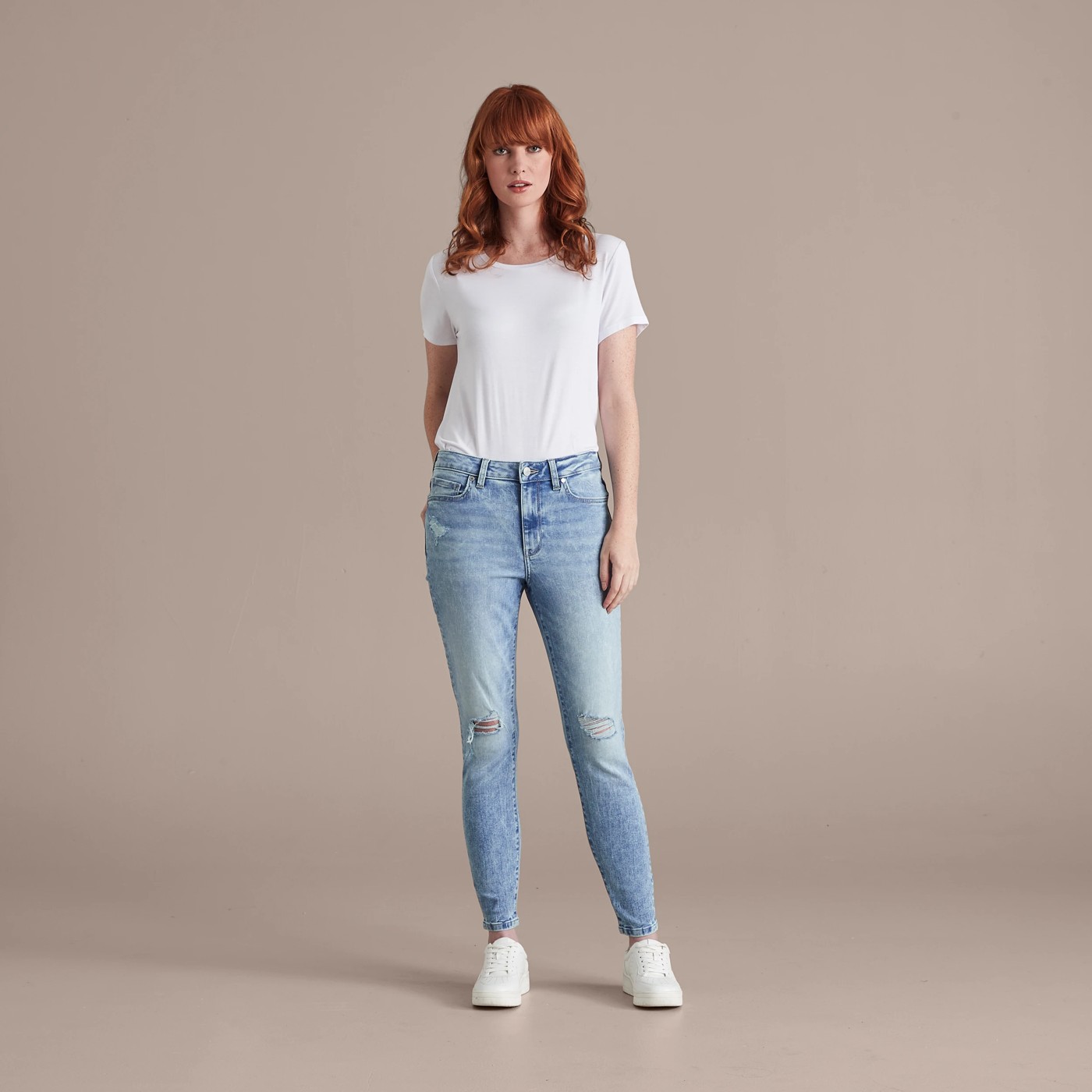 Sophie Skinny High Rise Ankle Length Distressed Jeans 6 of 6